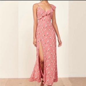 EUC - Reformation pink Trista floral Maxi